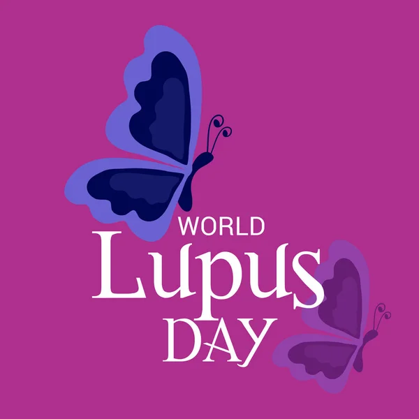Vector Illustratie Van Een Achtergrond Voor World Lupus Day — Stockvector
