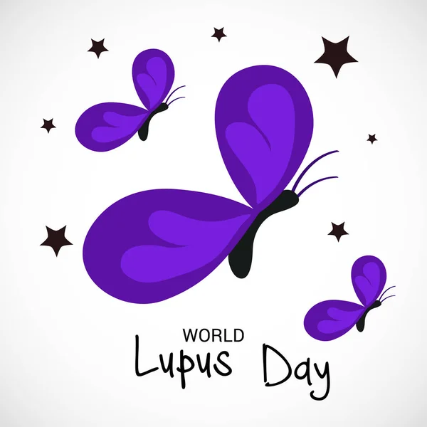 Ilustración Vectorial Fondo Para Día Mundial Del Lupus — Archivo Imágenes Vectoriales