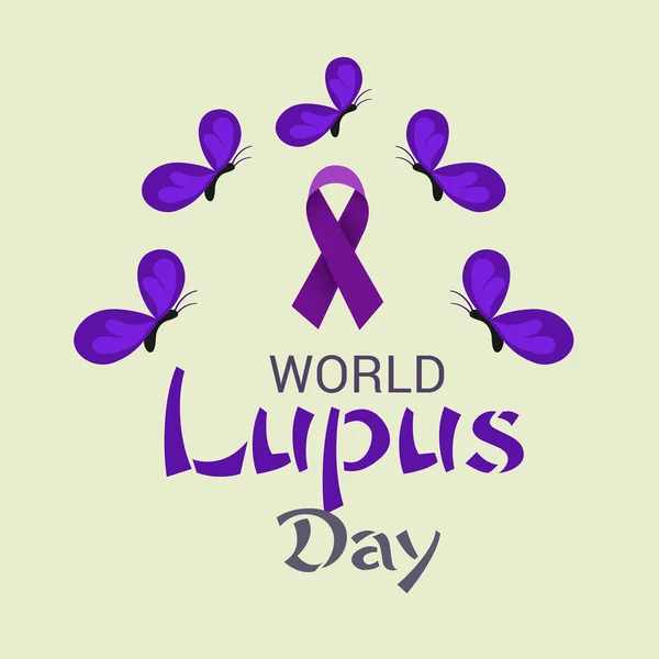 Ilustración Vectorial Fondo Para Día Mundial Del Lupus — Archivo Imágenes Vectoriales