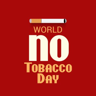 Dünya Tütün Yok Günü 'nün Vektör İllüstrasyonu.  