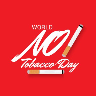 Dünya Tütün Yok Günü 'nün Vektör İllüstrasyonu.  