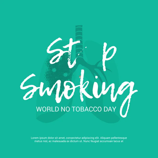 Dünya Tütün Yok Günü Nün Vektör Llüstrasyonu — Stok Vektör