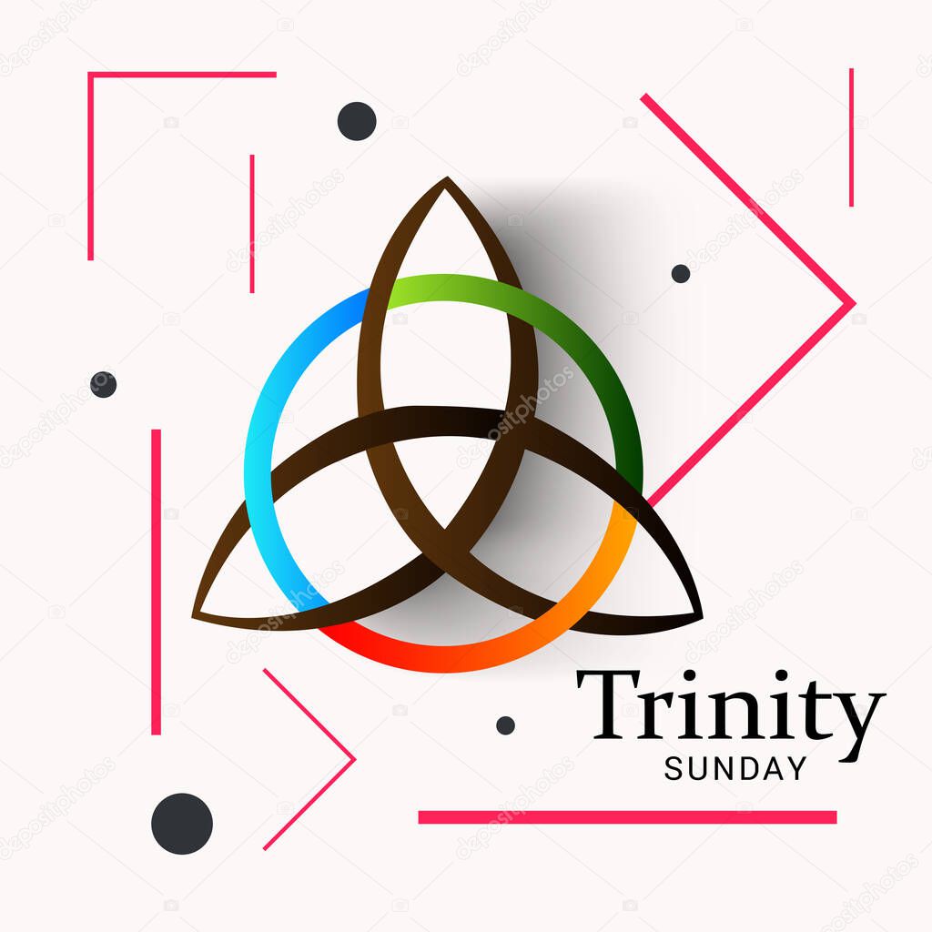 Illustration of a Background for Trinity Sunday.