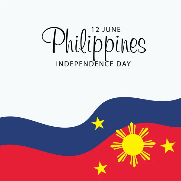 Illustration Vectorielle Contexte Pour Fête Indépendance Des Philippines — Image vectorielle