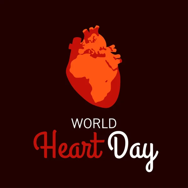 Векторна Ілюстрація Всесвітнього Дня Серця — стоковий вектор