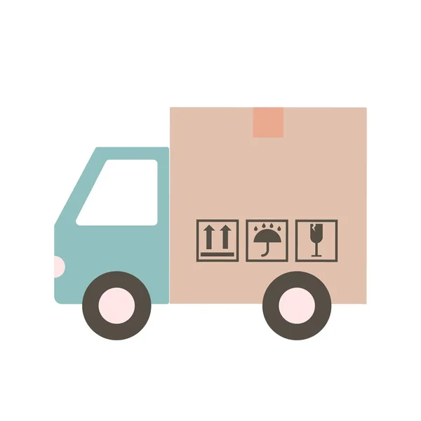 Delivery truck Van in the form of a box. — Stock Photo, Image