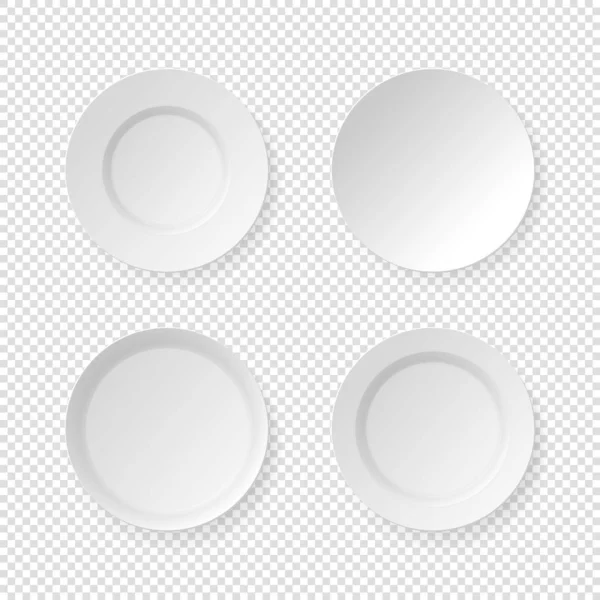 Şeffaf zeminde izole edilmiş beyaz çanak tabak