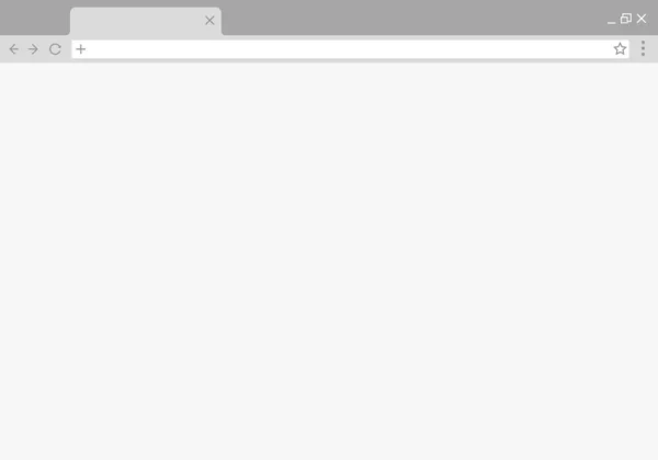 Navigateur nouvelle fenêtre. Modélisation de site web. Barre web vide. Modèle de cadre d'ordinateur plat vierge. — Image vectorielle