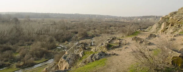 panoramik dağ, dere ve takas