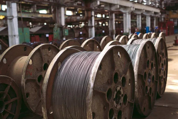 Fio Máquina Acessórios Armazéns Armazém Industrial Instalação Metalúrgica — Fotografia de Stock