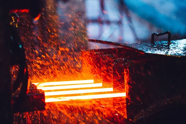 Heet Staal Transportband Staalfabriek — Stockfoto