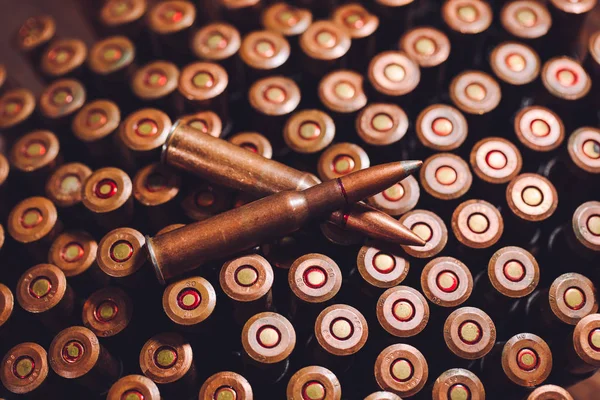 background of military metal bullets