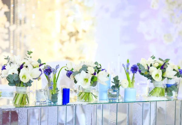 Decorated Wedding Setting Table Restaurant — Stock Photo, Image