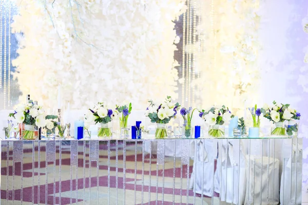 Decorated Wedding Setting Table Restaurant — Stock Photo, Image