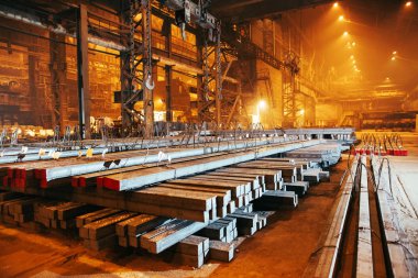 Depo metali boş. Metal için elektrik kaplama tesisi.