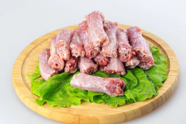 Raw Chicken Necks White Background — Stock Photo, Image