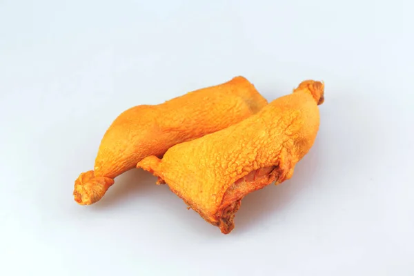 Smoked Chicken Legs White Background — Stock Photo, Image