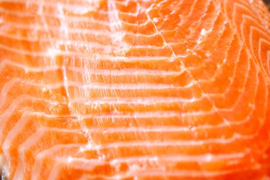 Close-up taze çiğ somon fileto