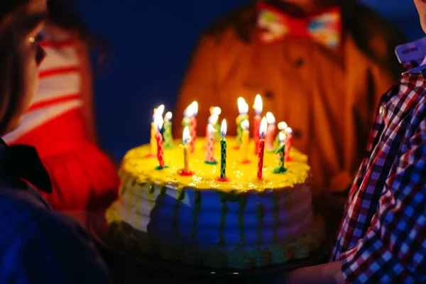 Children Birthday Children Birthday Cake Candles — Stock Photo, Image