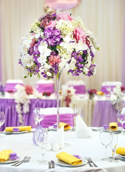 Conjunto Mesa Para Casamento Outro Jantar Evento Servido — Fotografia de Stock