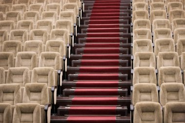 Bir tiyatro, sinema boş rahat koltuklar