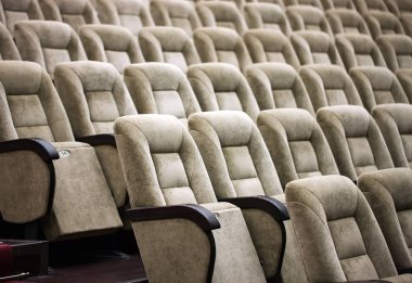 Bir tiyatro, sinema boş rahat koltuklar