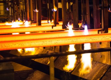 Torch kesme çelik billet. Büyük demirişleri.