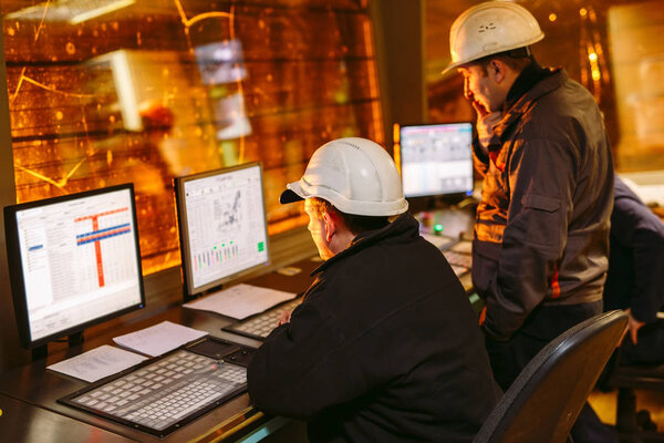 Control panel. Plant for the production of steel