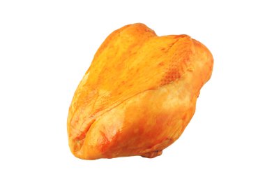 beyaz zemin üzerine tavuk göğüs füme