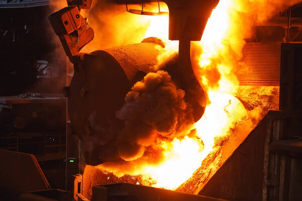 smelting of the metal in the foundry, Metallurgical industry.