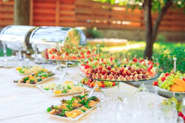 parti meze tahta sopa üzerinde arka plan.