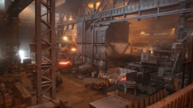 Elektrikli fırınlarda çelik üretimi. Büyük demir fabrikaları..