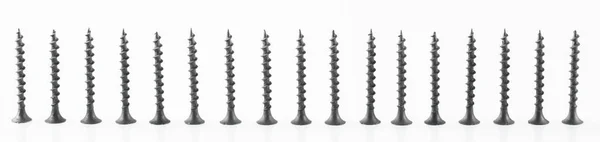 Screws still life large self tapping screws on white background. — Stock Photo, Image