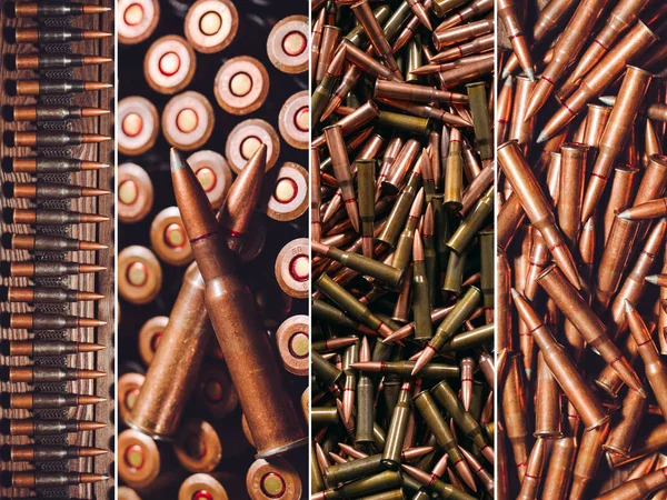 Охота или боеприпасы. Коллаж различных видов огнестрельного оружия . — стоковое фото