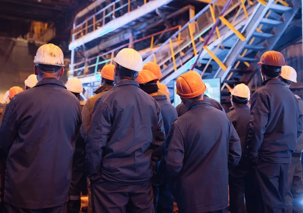 Strike of workers in heavy industry on the metallurgical plant.