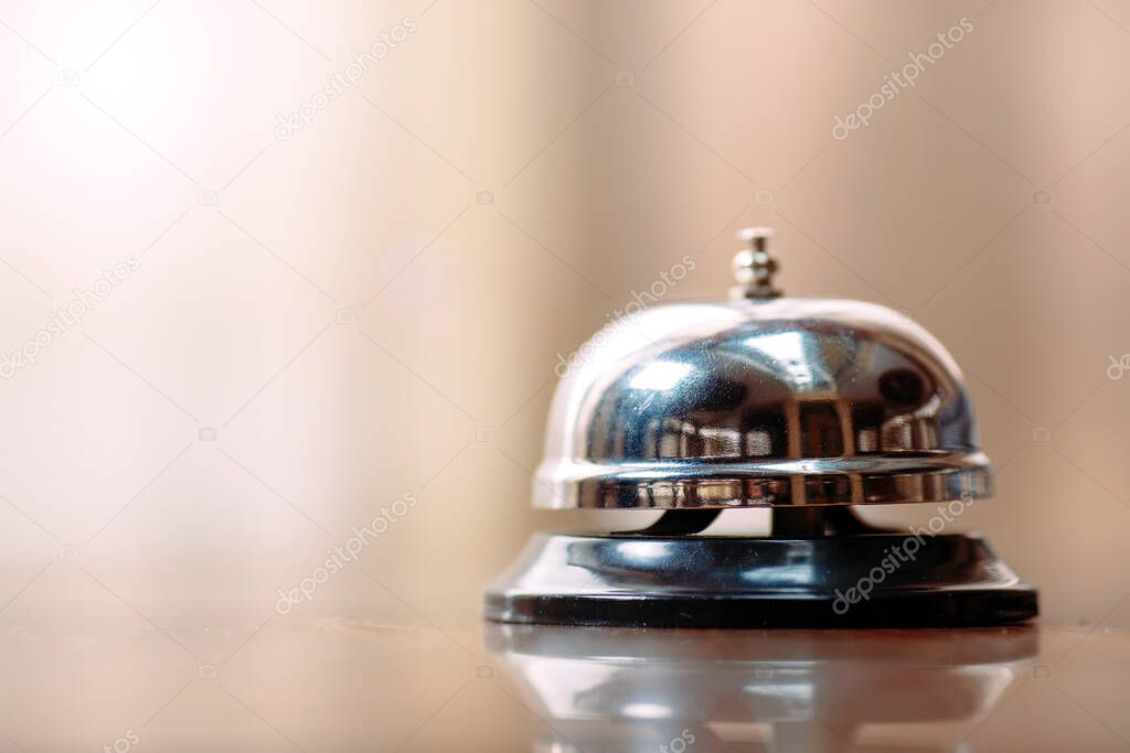 Shot of a Desk Bell in hotel.