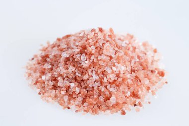 Pink himalayan salt isolated on white background. clipart