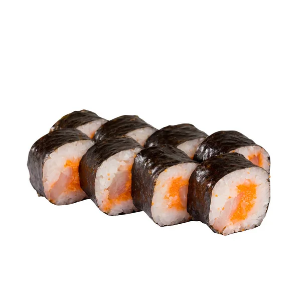 Set de Sushi primer plano aislado sobre un fondo blanco. — Foto de Stock