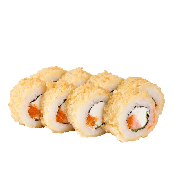 Sushi Set clos- up elszigetelt fehér alapon. — Stock Fotó