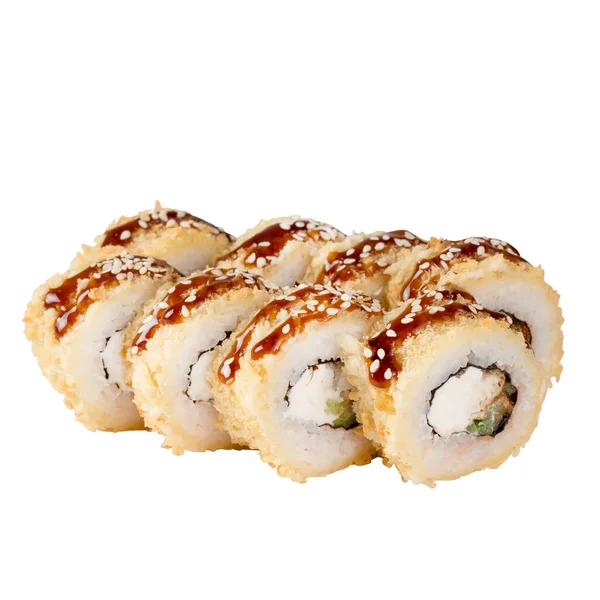 Sushi Set närbild isolerad på en vit bakgrund. — Stockfoto