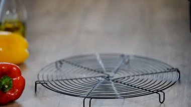 Izgara et ve sebze kebap.