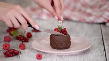 Çikolata kaplı böğürtlenli dondurma..