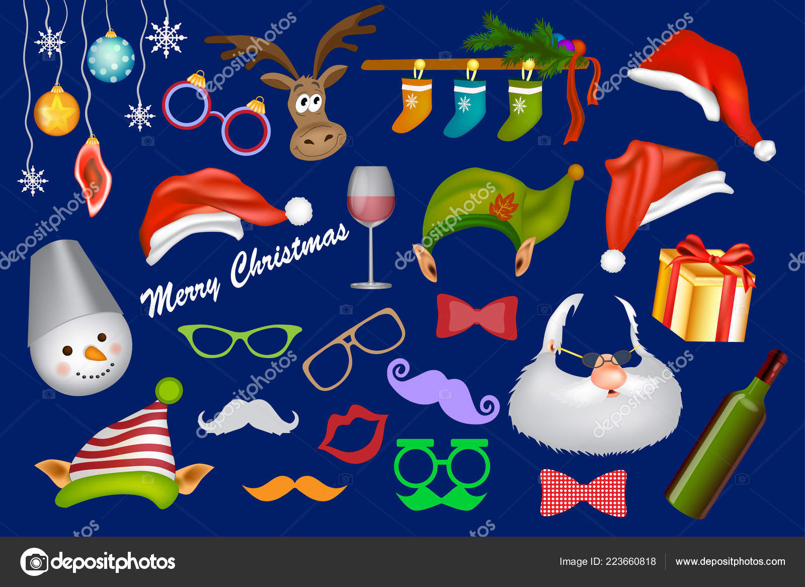 santa photo booth props