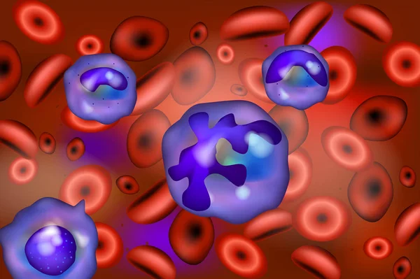 혈액에서 Neutrocytes — 스톡 벡터