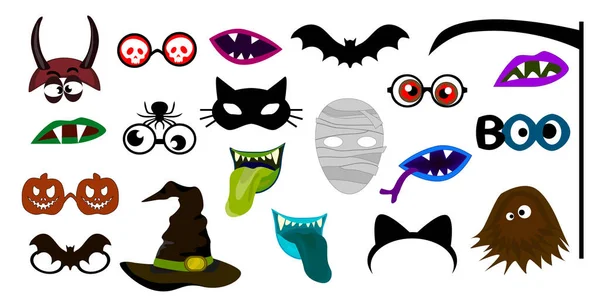 Fun Party Mask or Photography Supplies. Photo Props. — Stock Vector