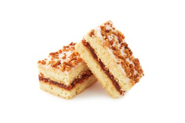 Victoria sünger kek krem ve reçel dolum. Yoğurt kek tozunu şekerli krema, kare