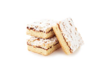 Victoria sünger kek krem ve reçel dolum. Yoğurt kek tozunu şekerli krema, kare