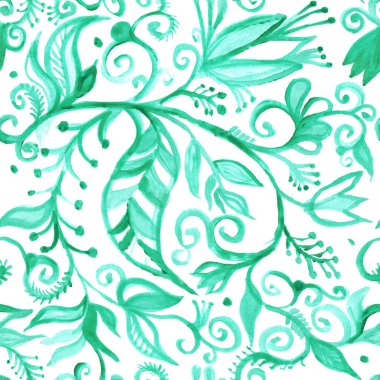 Sulu boya Dikişsiz çiçek desenli kenarlıklar. çizim resim arka plan. Zemin, arka plan, kumaş, duvar kağıdı. Yaz abbstract çiçek tasarım.