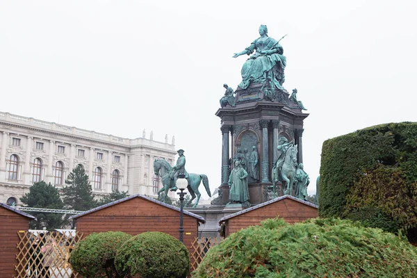 Szépművészeti Múzeum Maria Theresien Emlékmű Mária Terézia Tér Bécs Ausztria — Stock Fotó