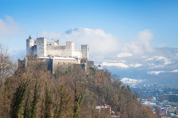 Fortaleza Hohensalzburg Salzburgo Austria Hermosa Vista Sobre Horizonte Salzburgo Con — Foto de Stock